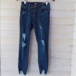 A’2nd skinny distressed ankle jeans 5 vici